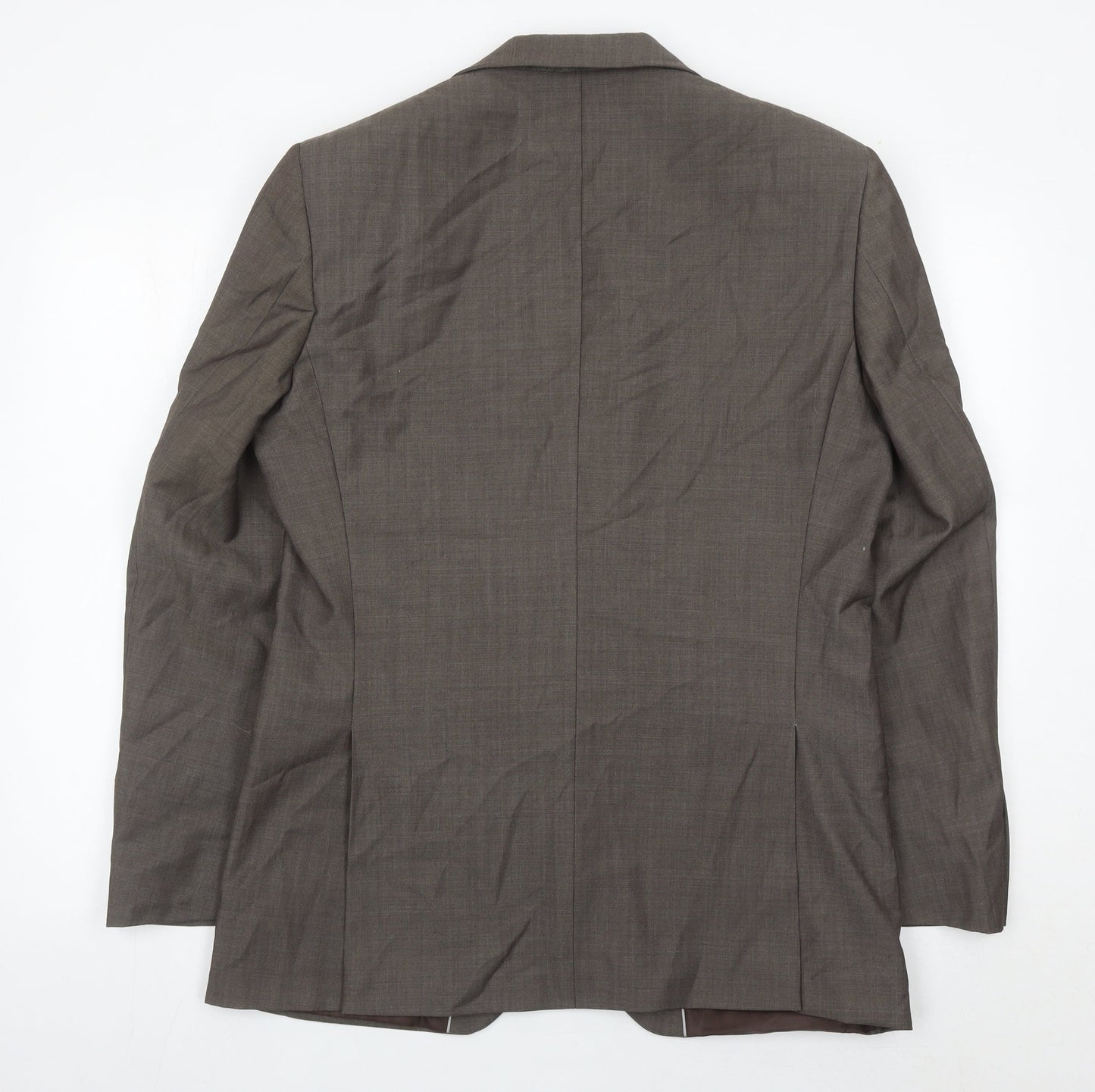 Marks and Spencer Mens Brown Wool Blend Blazer Jacket 40 Chest M