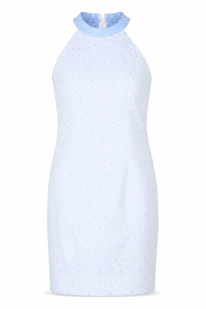 Missguided Women’s Blue Lace Halter Sheath Dress Size 10