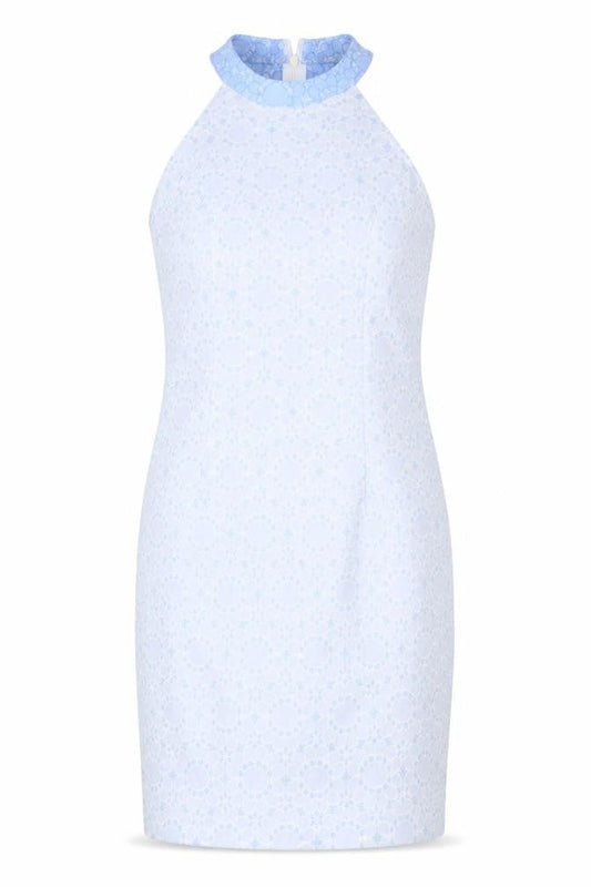 Missguided Women’s Blue Lace Halter Sheath Dress Size 10