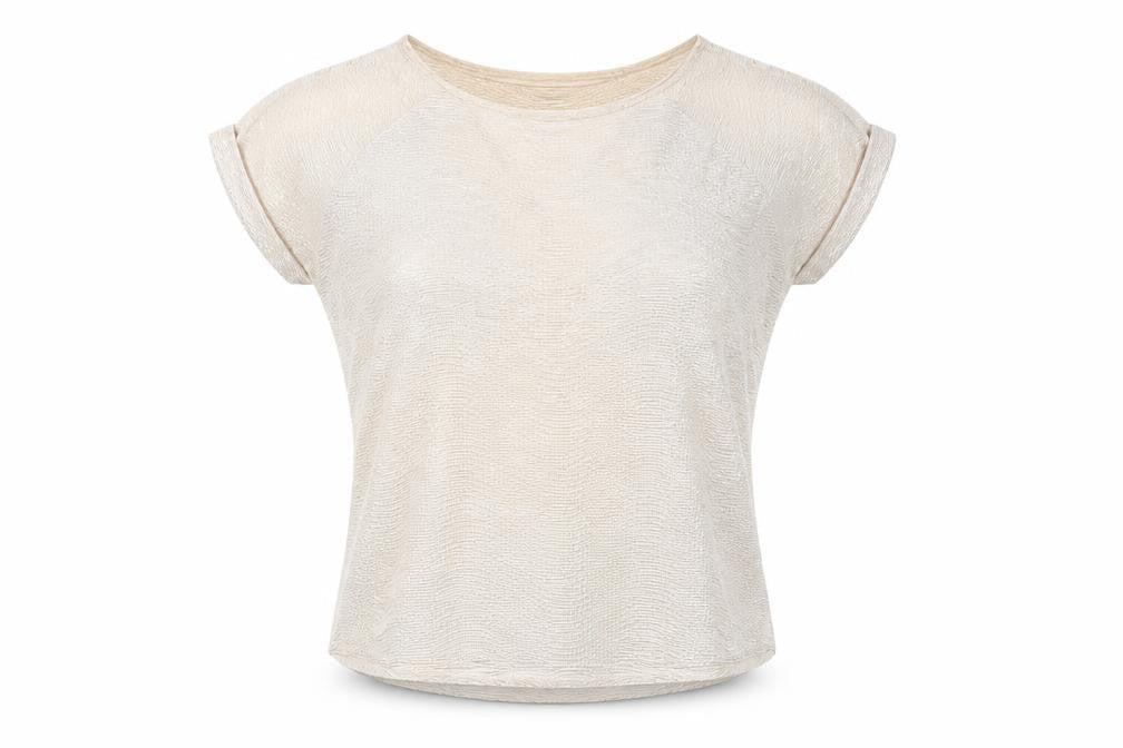 River Island Women’s Beige Size 12 Short Sleeve Basic T-Shirt
