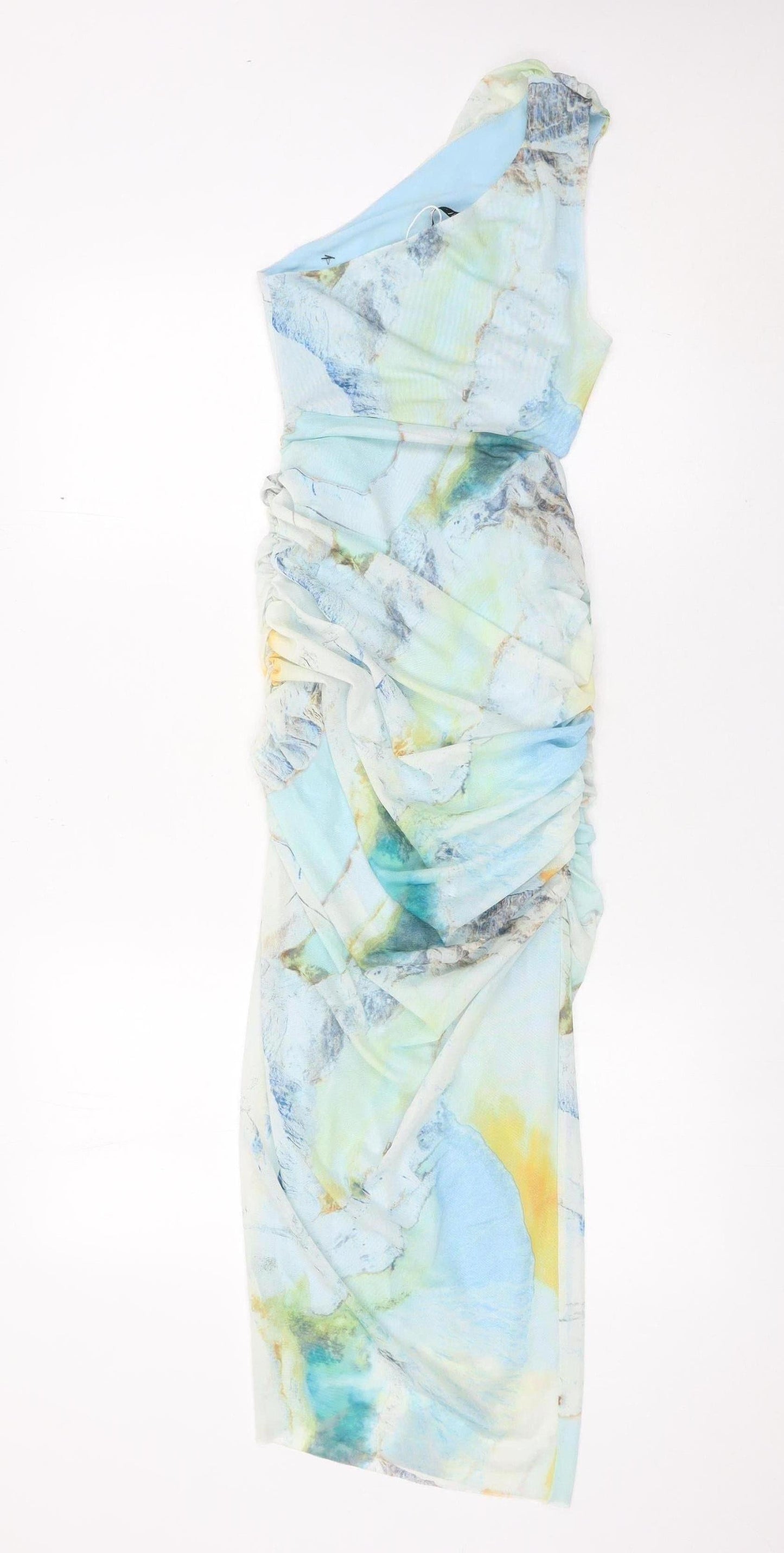 Zara Women’s Multicoloured Size 8 Bodycon Midi Strapless Dress