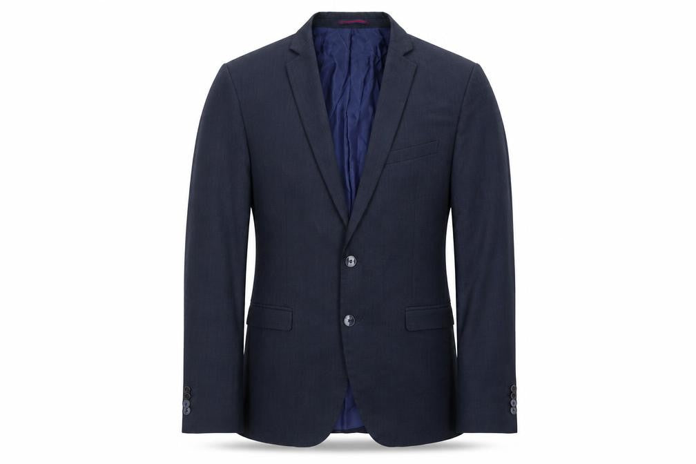 Zara Man Mens Blue Slim Fit Blazer Jacket Size 44 Two Button