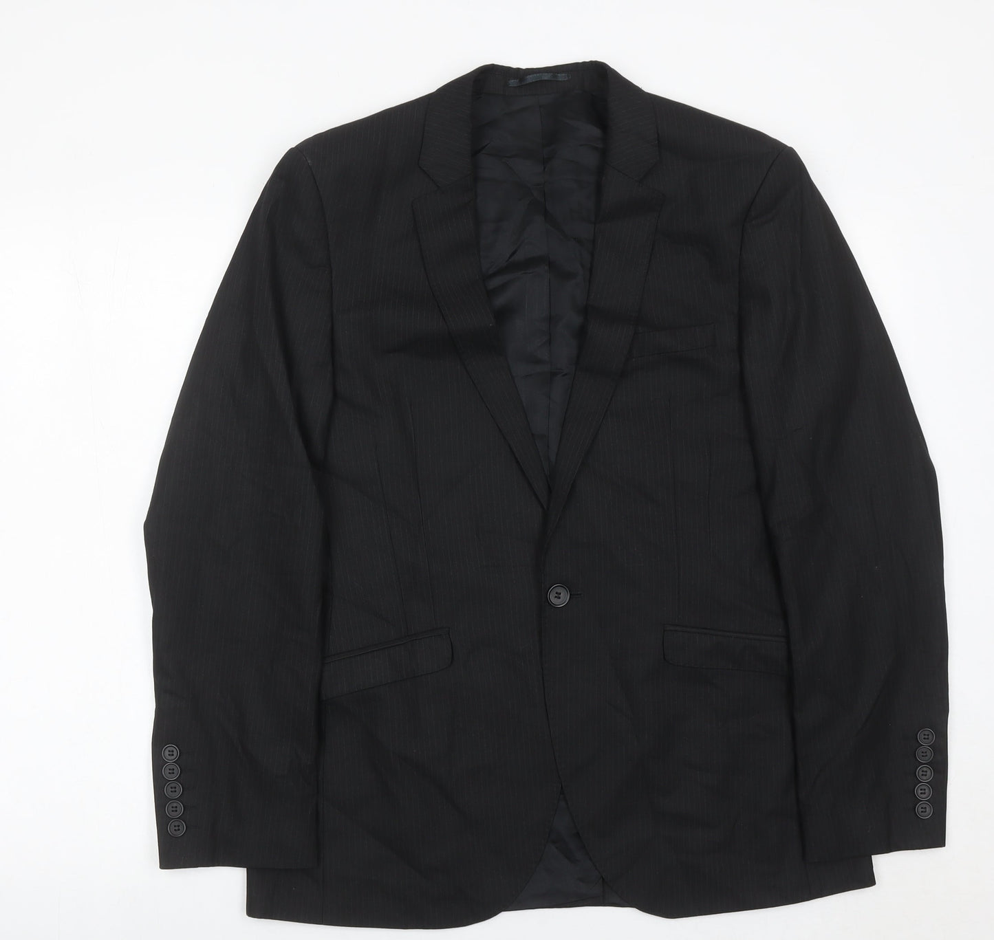 White Label Men's Black 38R Regular Fit Business Blazer Jacket