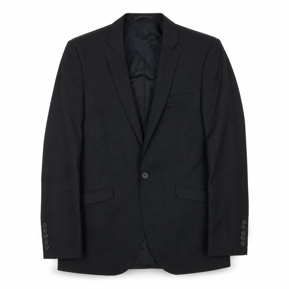 White Label Men's Black 38R Regular Fit Business Blazer Jacket