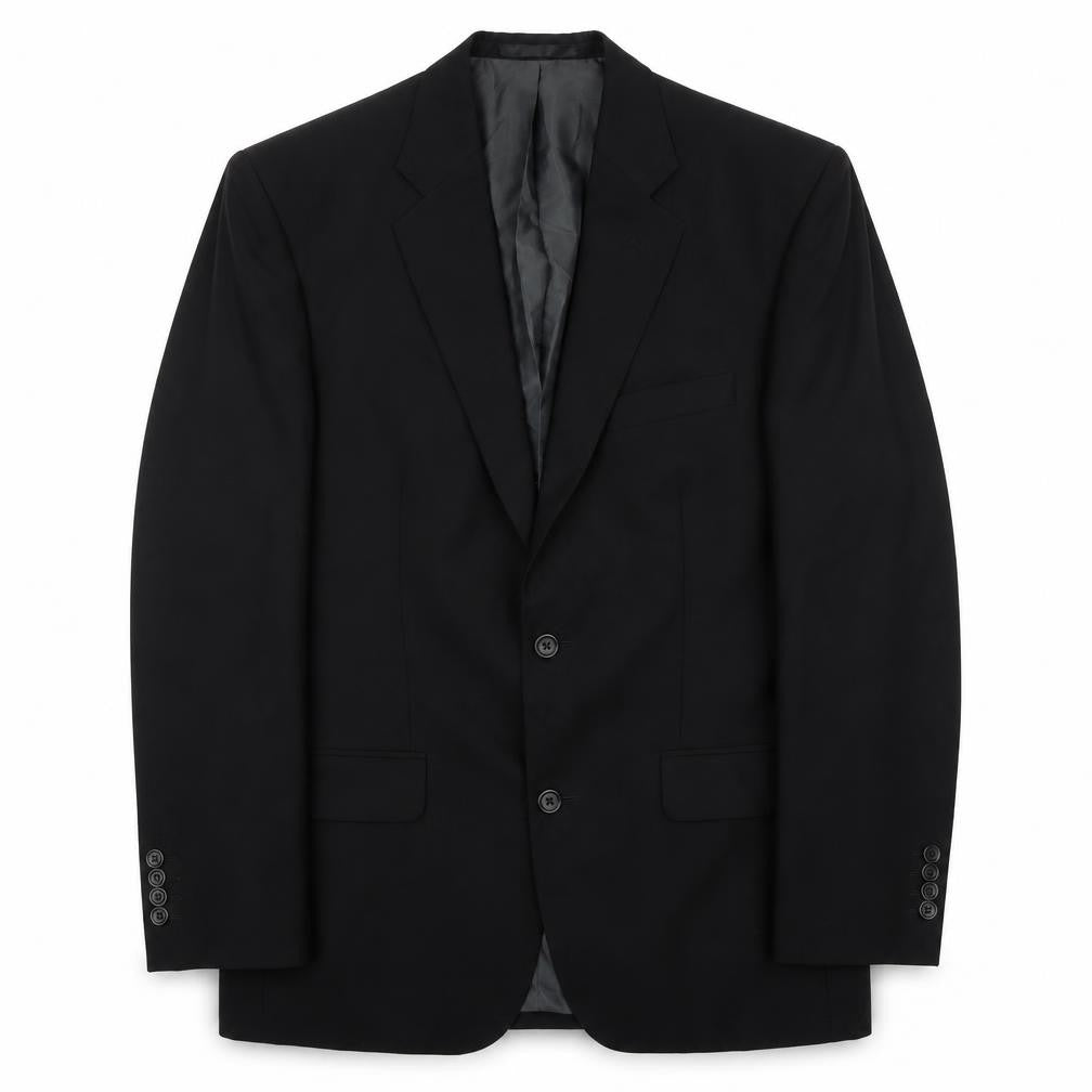 Torre Mens Black 38R Suit Jacket Wool Mohair Blend Formal Blazer
