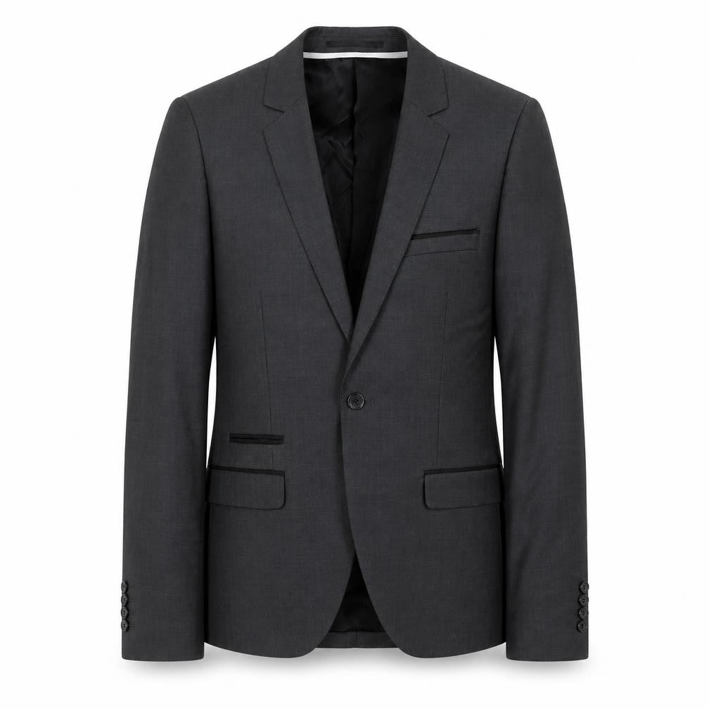 Topman Mens Grey Wool Blend Slim Fit Blazer Jacket Size 36