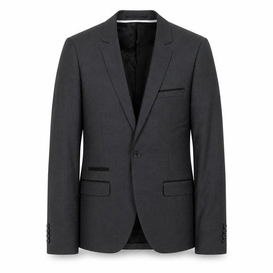 Topman Mens Grey Wool Blend Slim Fit Blazer Jacket Size 36