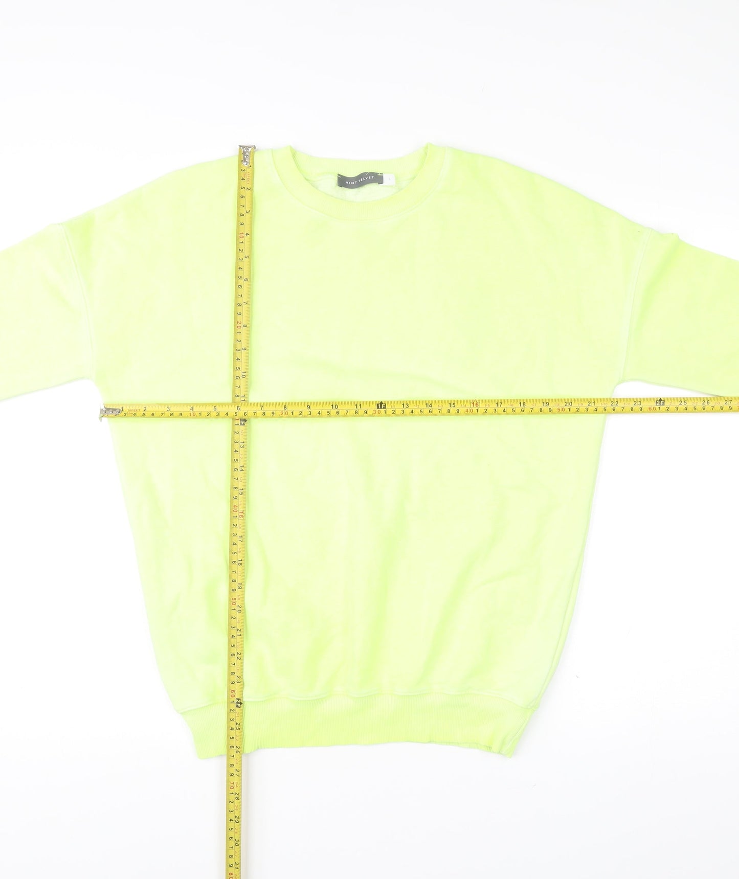 Mint Velvet Women Green Sweatshirt Small Pullover Cotton Blend