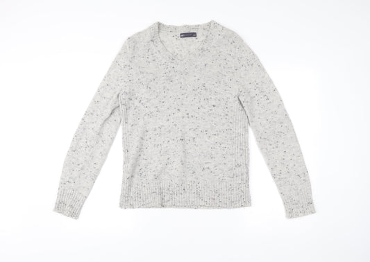Marks and Spencer Women’s Grey V-Neck Wool Blend Jumper Size 12