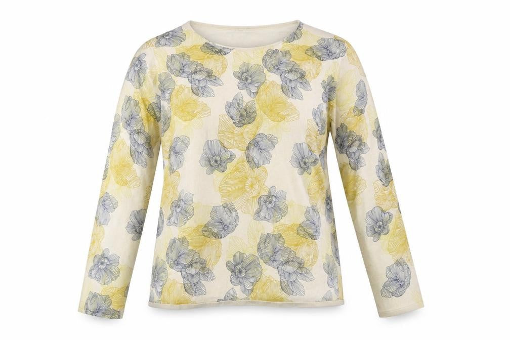 Claudia.C Womens Multicoloured Floral Knit Pullover Jumper L