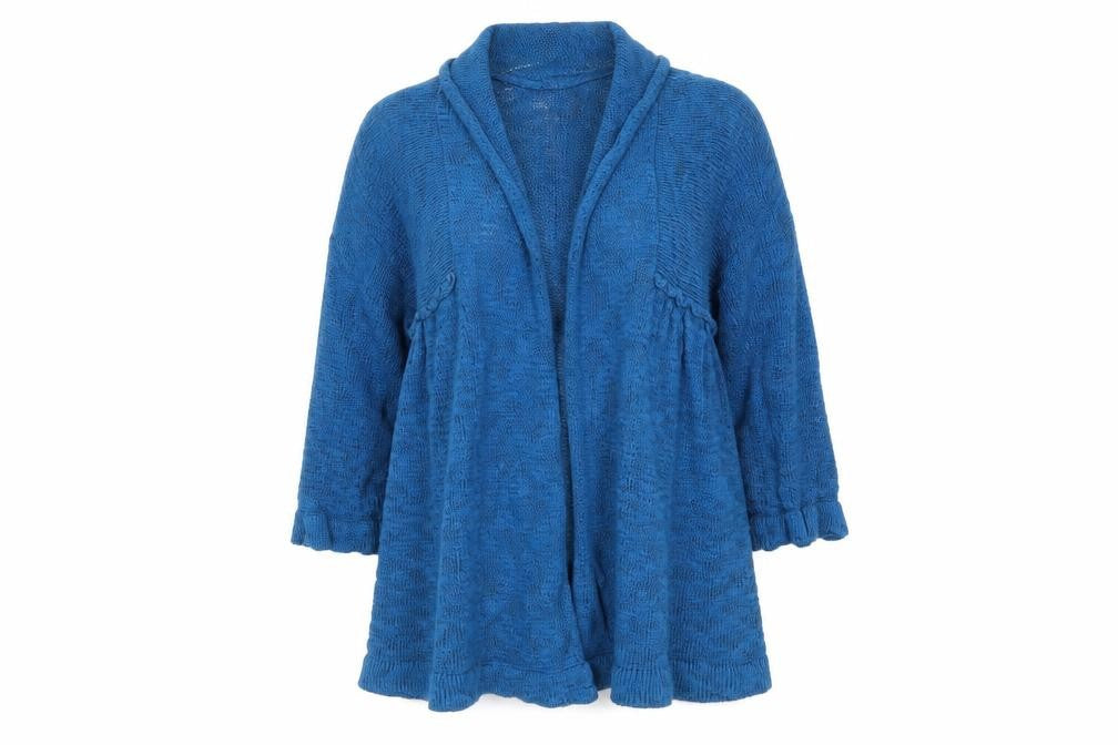 RJR.John Rocha Women’s Blue Knit Cotton Cardigan Size 18