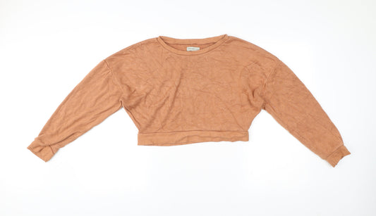 Urban Outfitters Women’s Brown Cropped Pullover Sweatshirt Size S