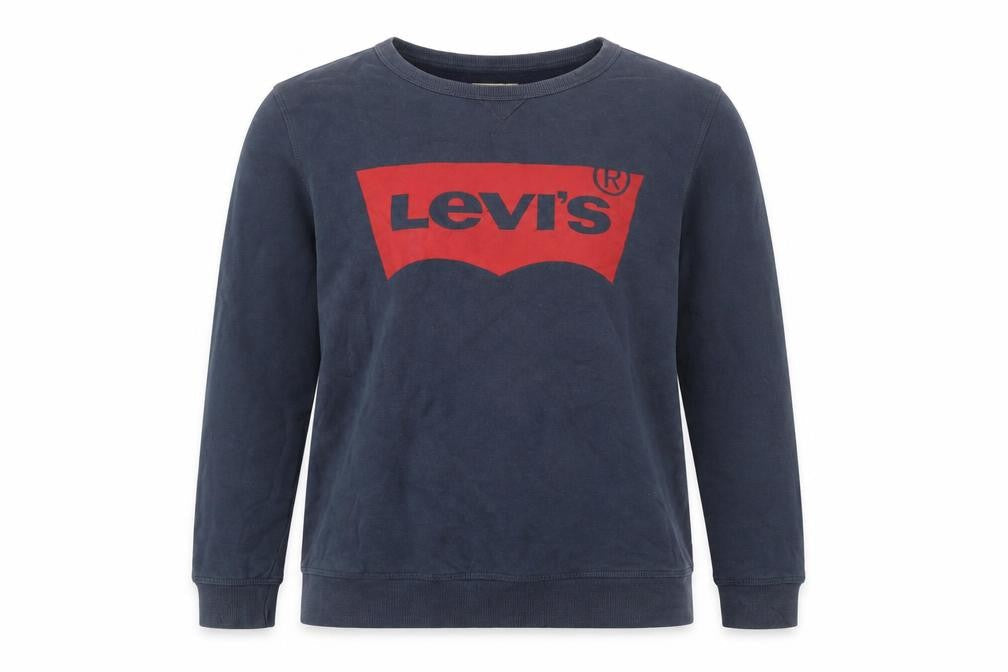 Levi's Teens Blue Pullover Sweatshirt Logo Print Crew Neck Size 16