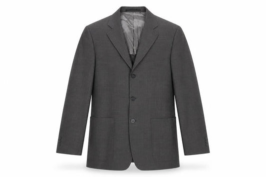 Tom English Mens Grey Wool Blend Blazer Jacket Size 40 Regular