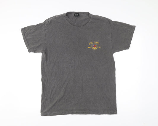 BDG Urban Outfitters Men's Grey Small Embroidered College T-Shirt