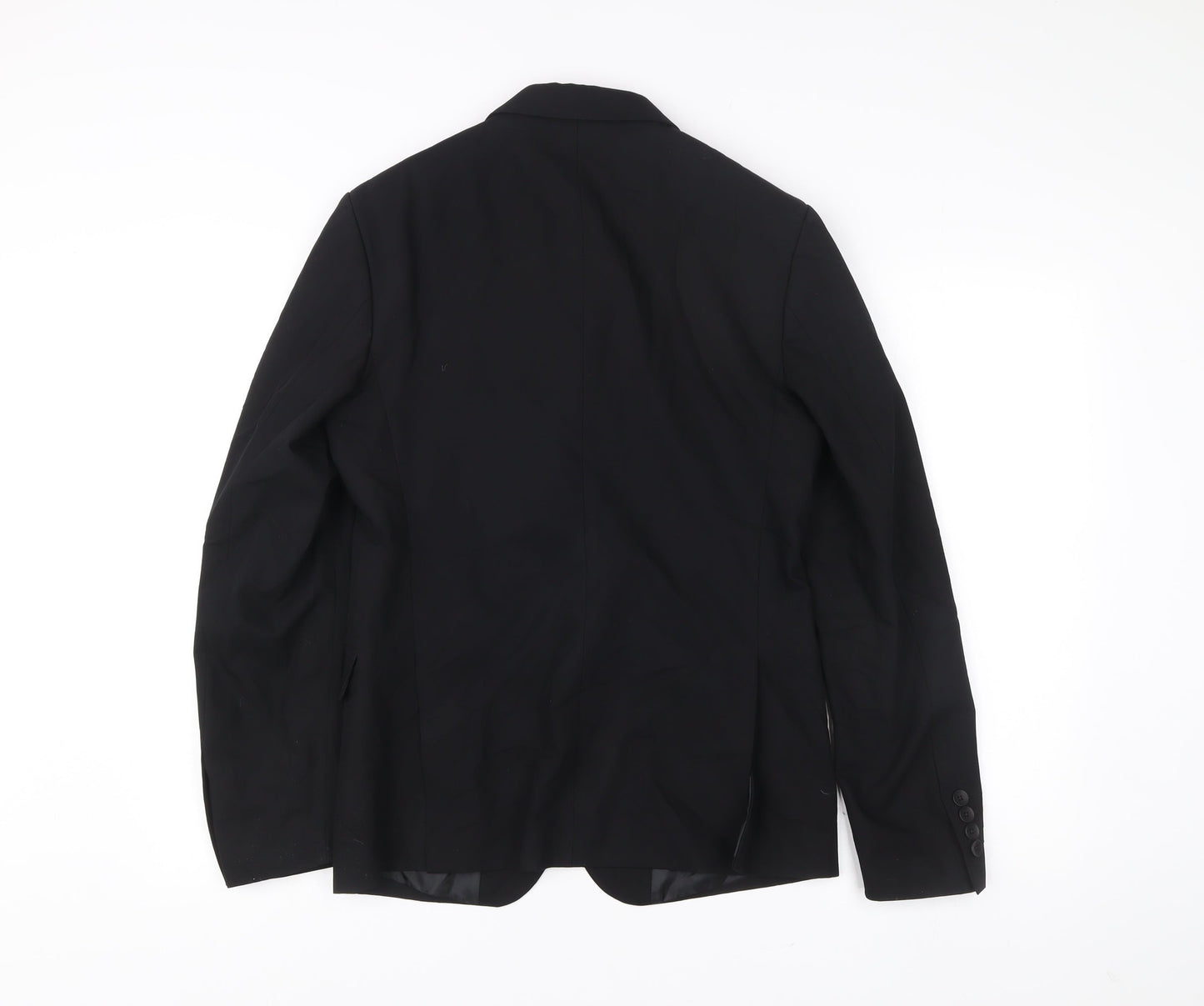 Zara Men’s Black Slim Fit Blazer Jacket Size 36 Two Button