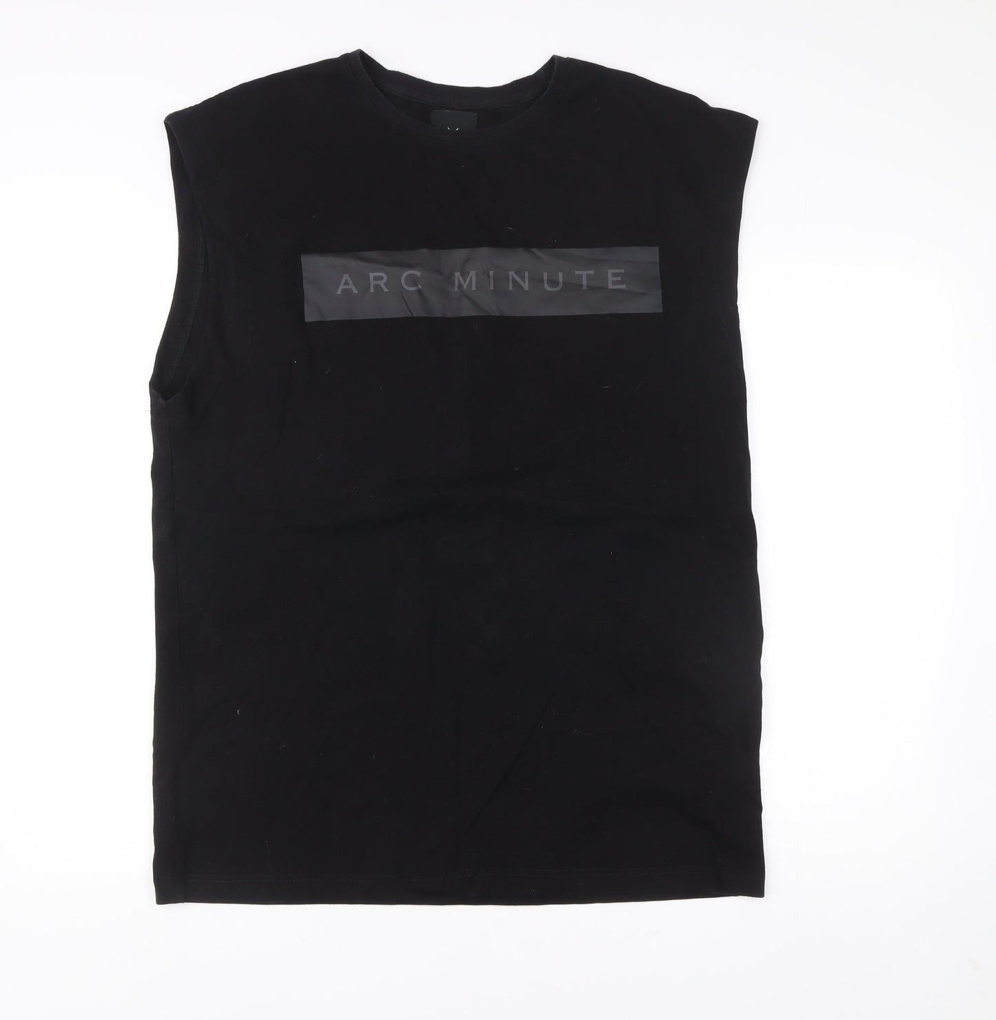 Arc Minute Men’s Black XL Sleeveless Graphic Logo T-Shirt