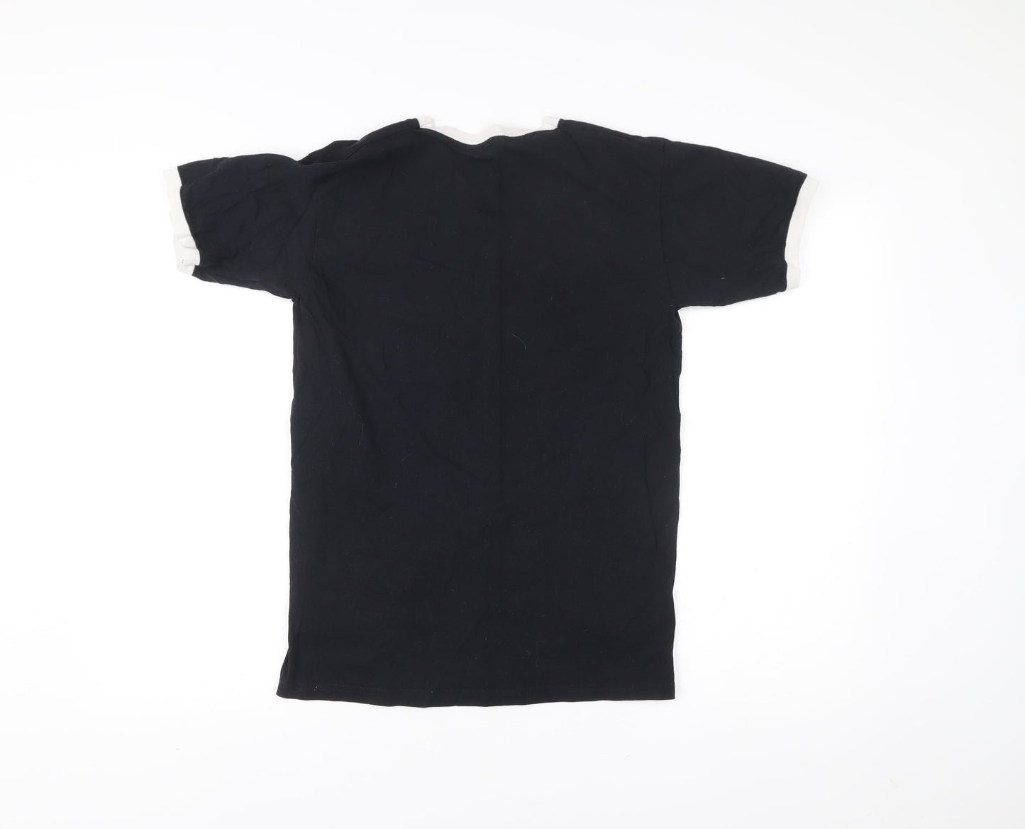 kickthepj Men's Black Graphic Print Cotton T-Shirt M