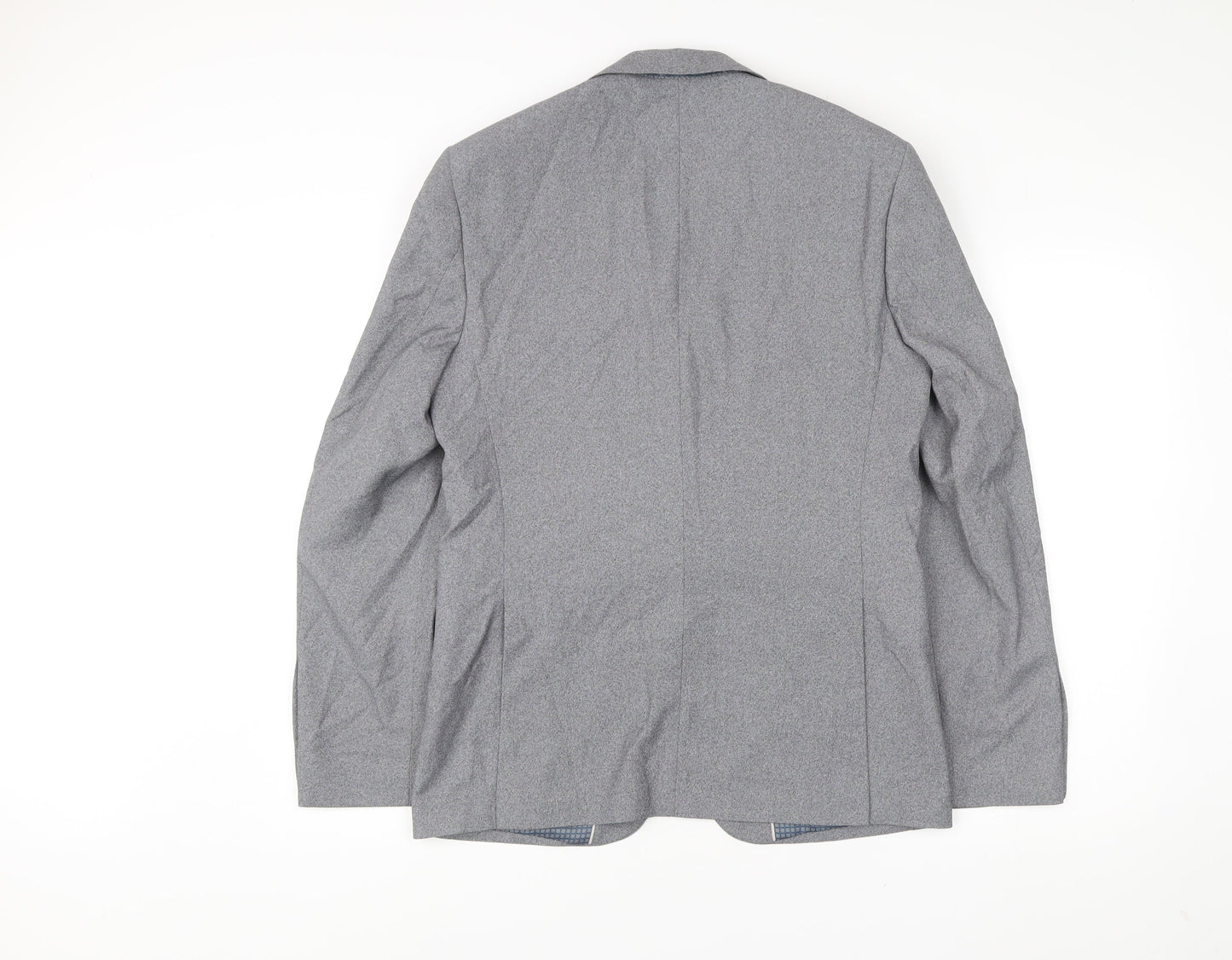 Burton Menswear Men Grey Slim Fit Blazer 38R Single Breasted Jacket