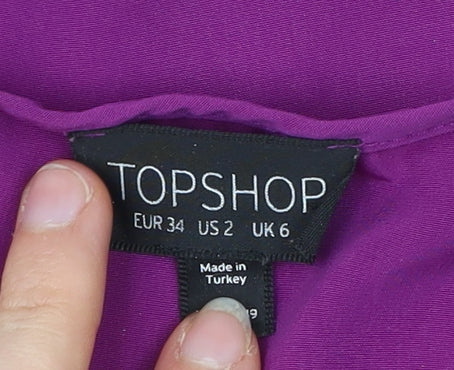 Topshop Women’s Purple Strapless Bodycon Dress UK 6 Short Party