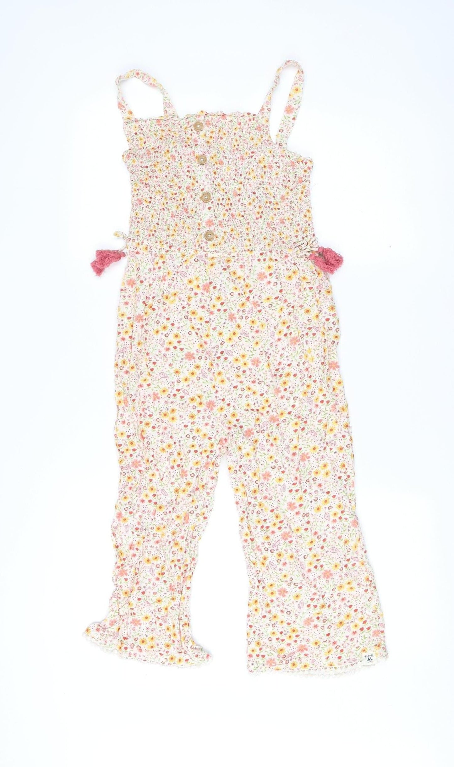 Monsoon Girls Multicoloured Floral Sleeveless Jumpsuit Age 12 Years