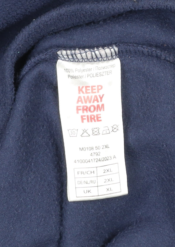 Atlas For Men Men's Blue XL Fleece Pullover Sweatshirt Outdoor 1/4 Zip