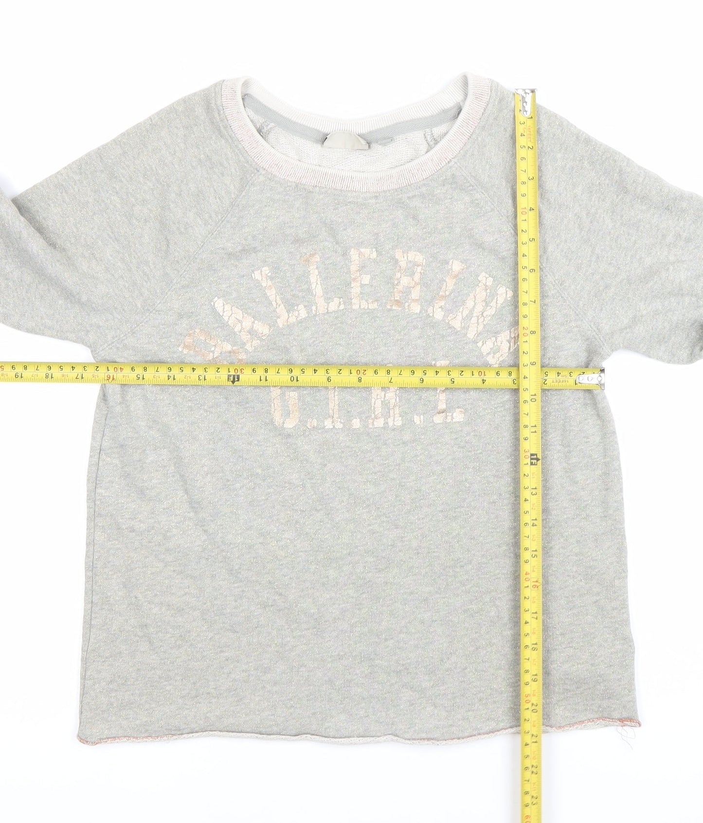 Next Girls Grey Ballerina Girl Pullover Jumper Size 12 Years Long Sleeve