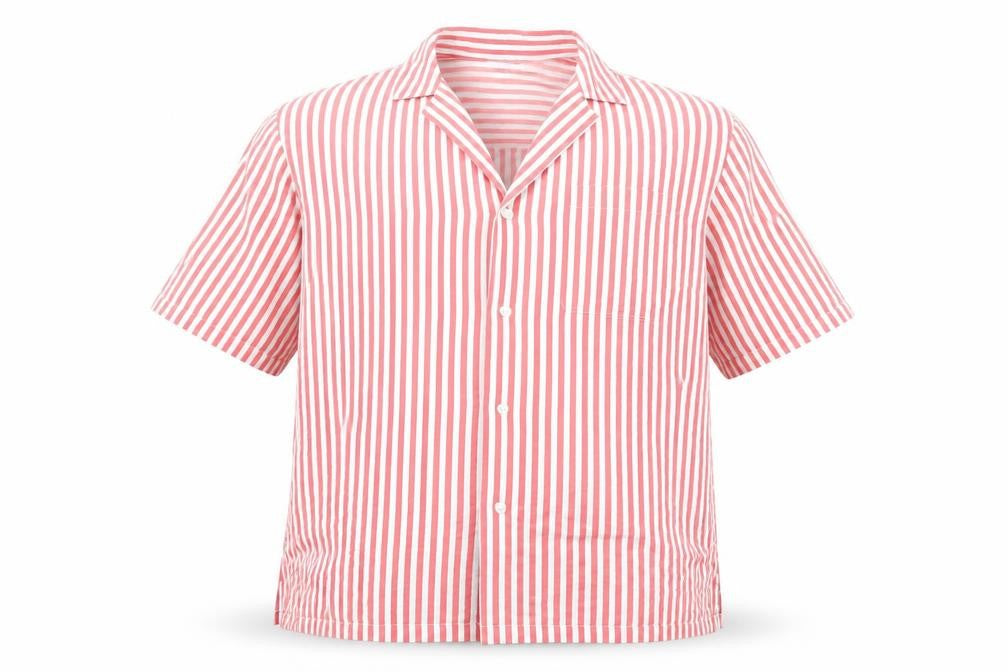 ASOS Men’s Red Striped Short Sleeve Button-Up Shirt XL