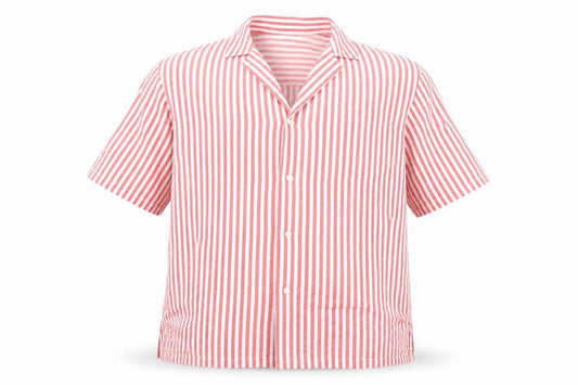 ASOS Men’s Red Striped Short Sleeve Button-Up Shirt XL