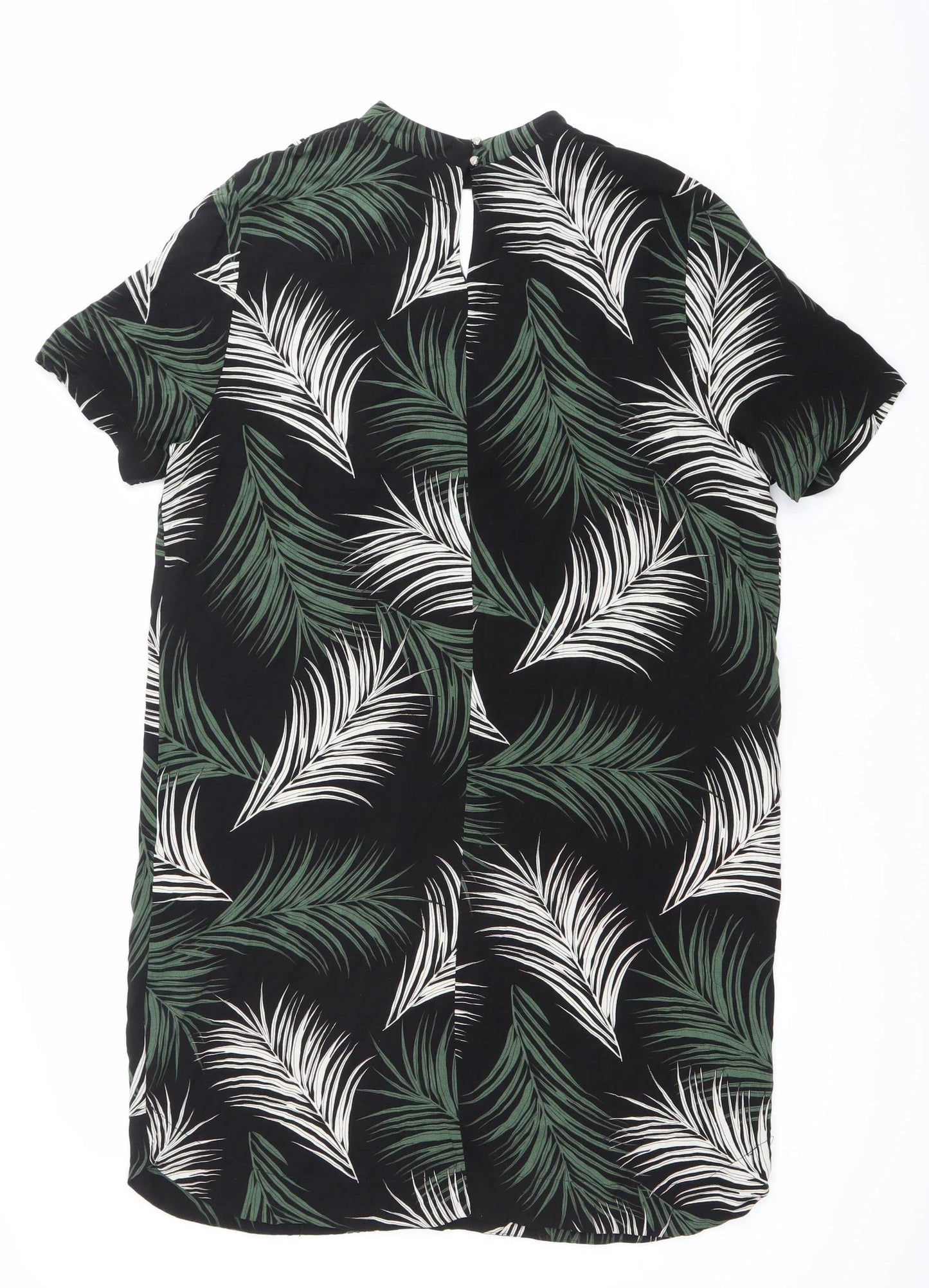 Dorothy Perkins Womens Black Tropical Leaf Blouse Size 14