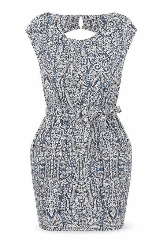 Warehouse Womens Multicoloured Paisley Strapless Bodycon Dress Size 12