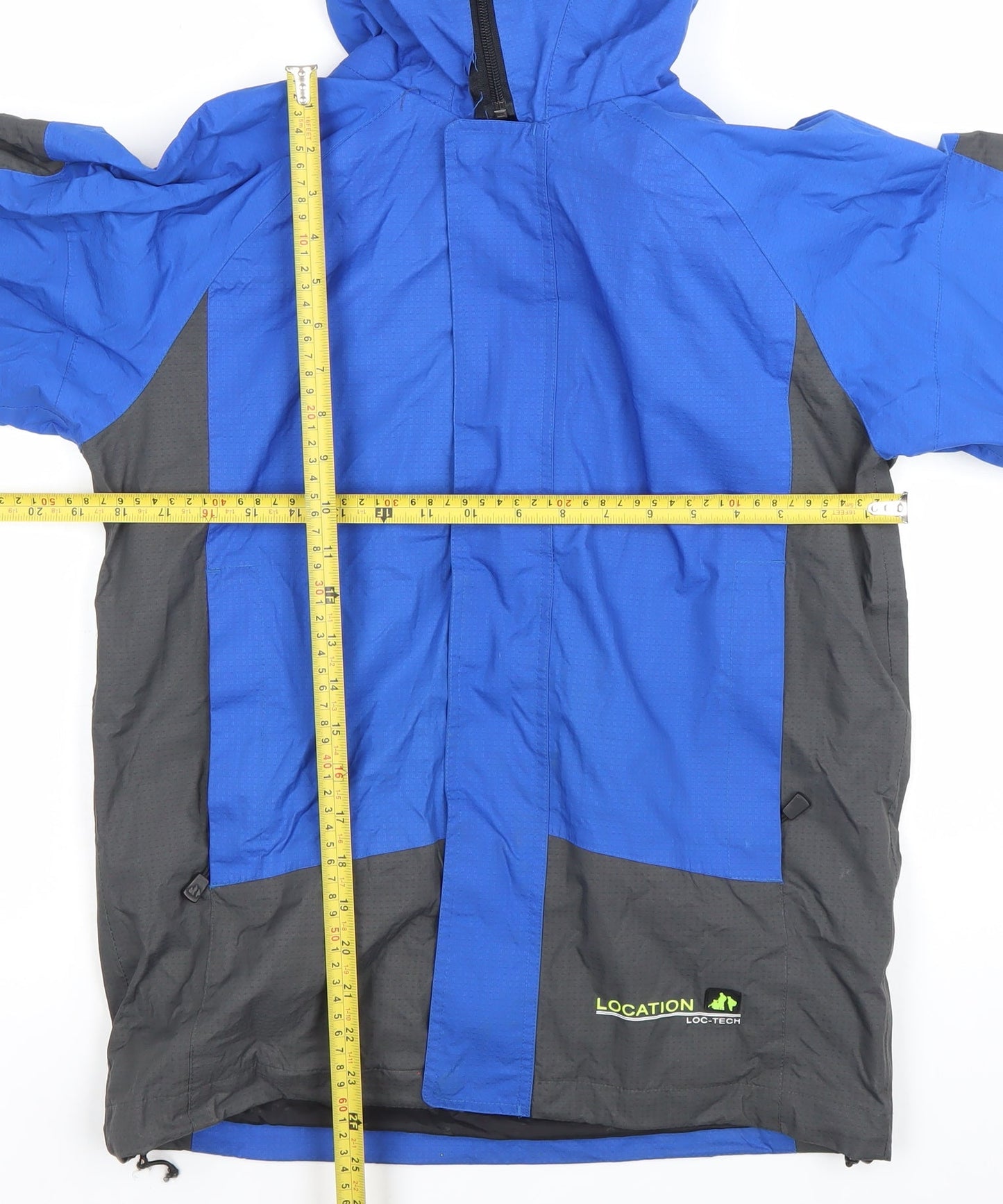 Location Boys Blue Waterproof Hooded Rain Coat Jacket Size 5 Years