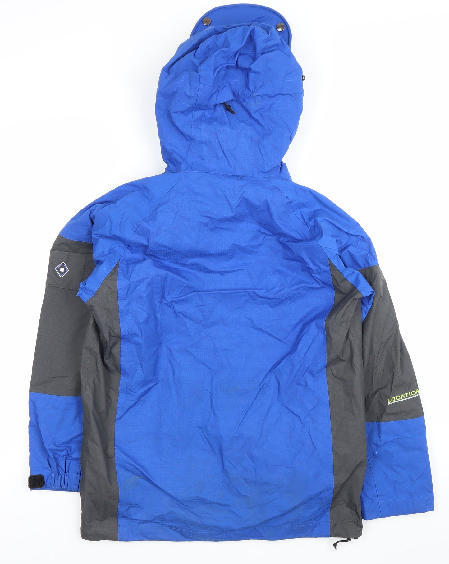 Location Boys Blue Waterproof Hooded Rain Coat Jacket Size 5 Years