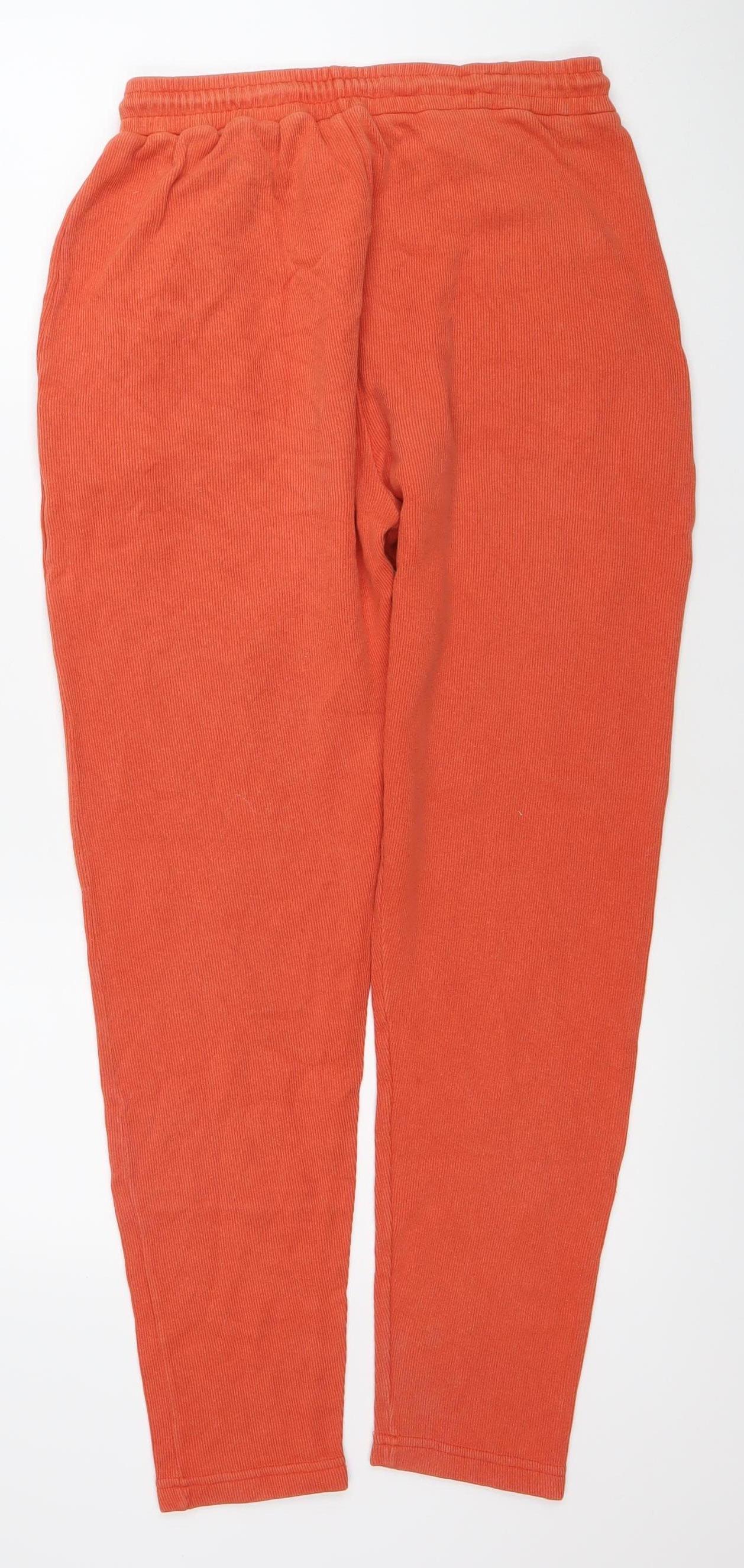 Union River Womens Orange Jogger Trousers Size 10-12 Cotton