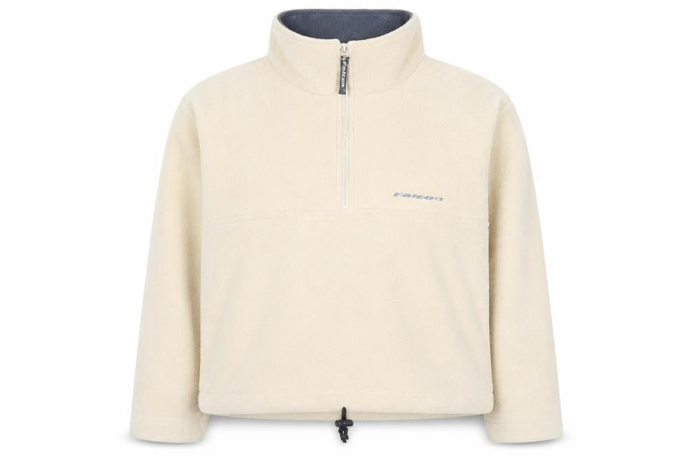 Blue Rinse Women’s Beige Fleece Sweatshirt L 1/2 Zip Pullover