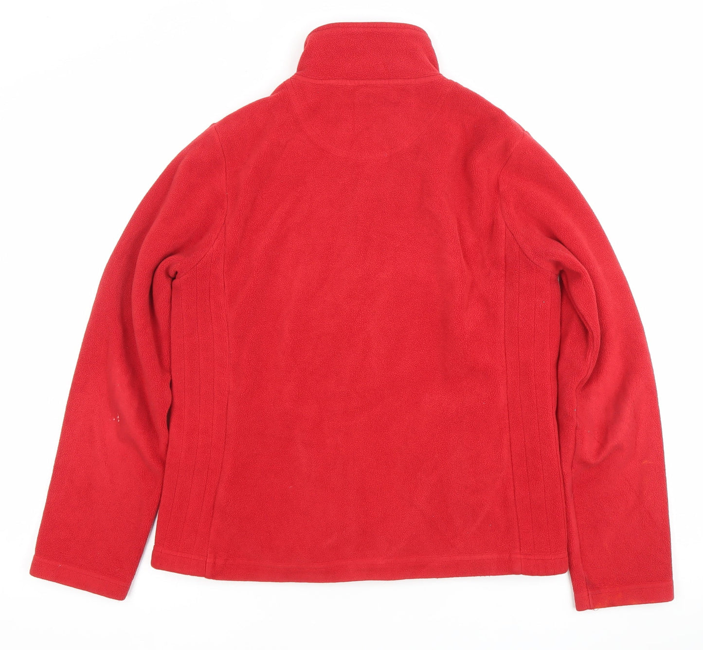 Maine New England Womens Red Fleece Jacket Size 12 Full Zip
