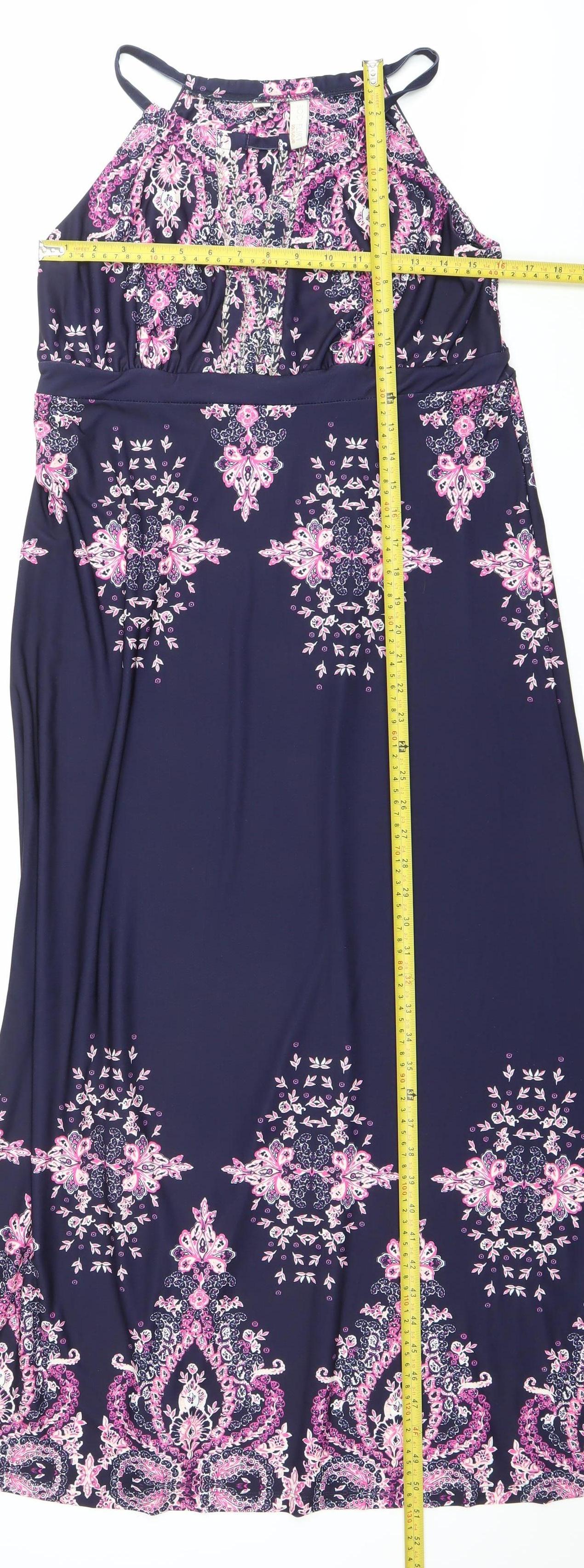 Bodyflirt Boutique Women’s Multicoloured Maxi Dress Size M Halter Paisley
