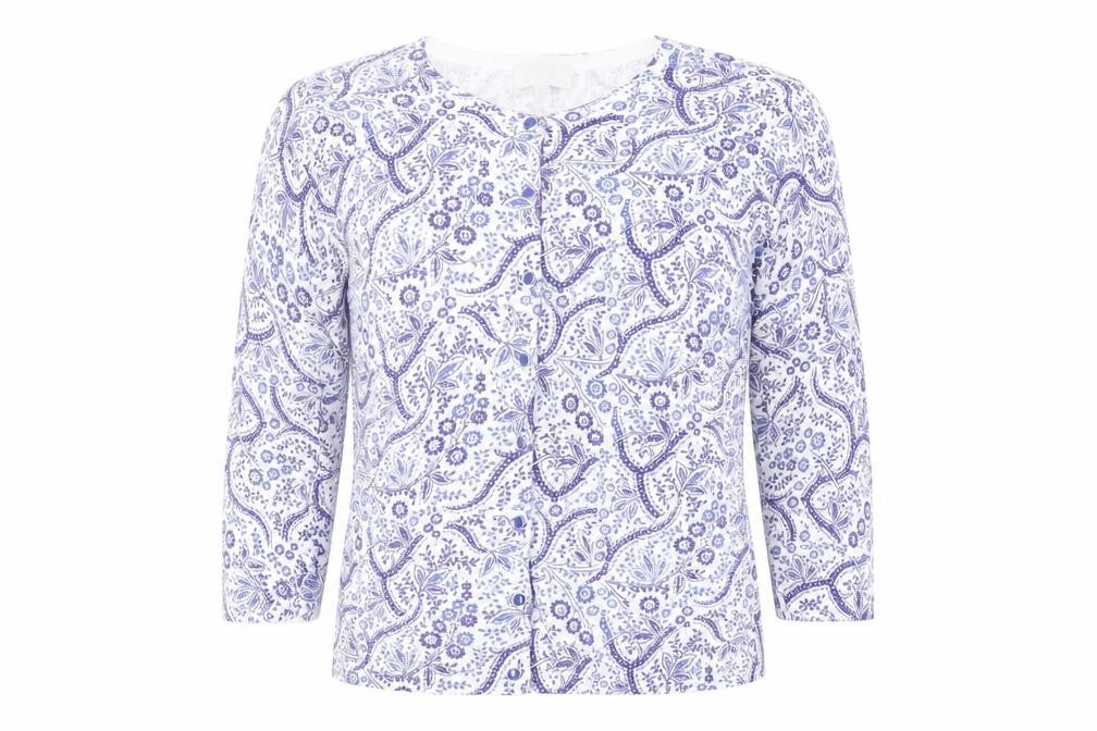 Laura Ashley Women’s Multicoloured Floral Cotton Cardigan UK 12