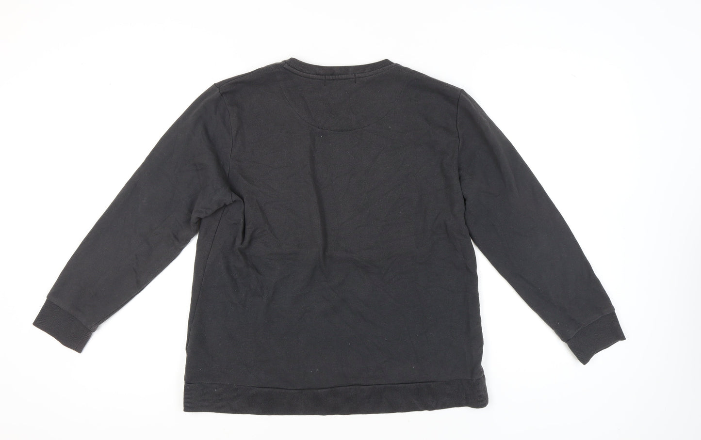 DKNY Jeans Women’s Black Sweatshirt Medium Pullover Logo Cotton Blend