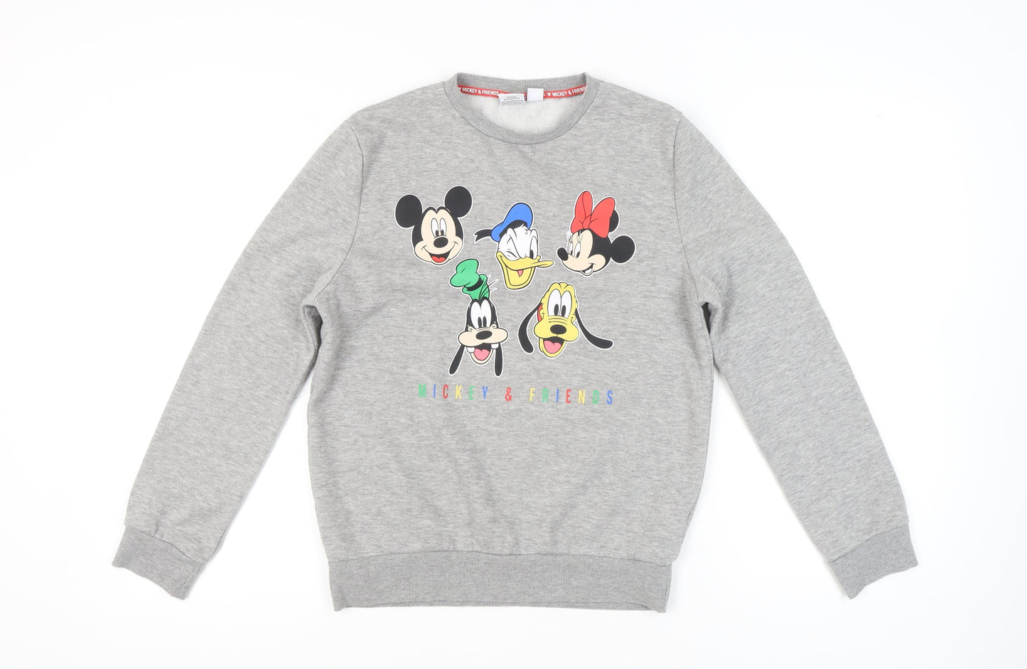 Disney Women Grey Mickey & Friends Sweatshirt Size S UK 6/8 Pullover