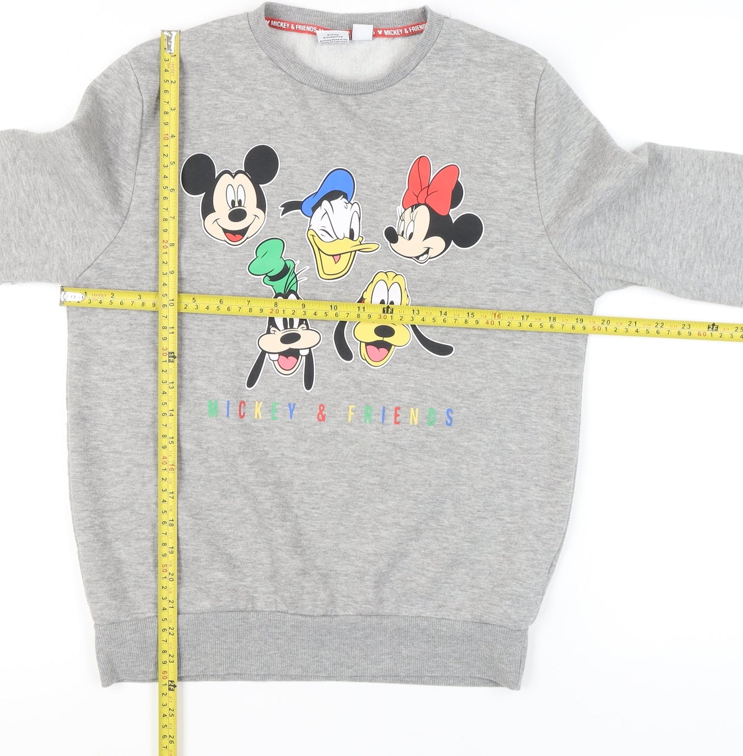 Disney Women Grey Mickey & Friends Sweatshirt Size S UK 6/8 Pullover