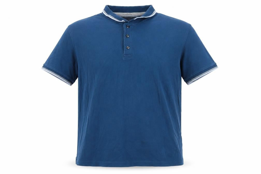 Maine New England Men's Blue Cotton Polo Shirt XL Tailored Fit