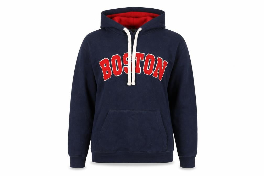Bay State Apparel Womens Navy Boston Hoodie XS Pullover Cotton Blend