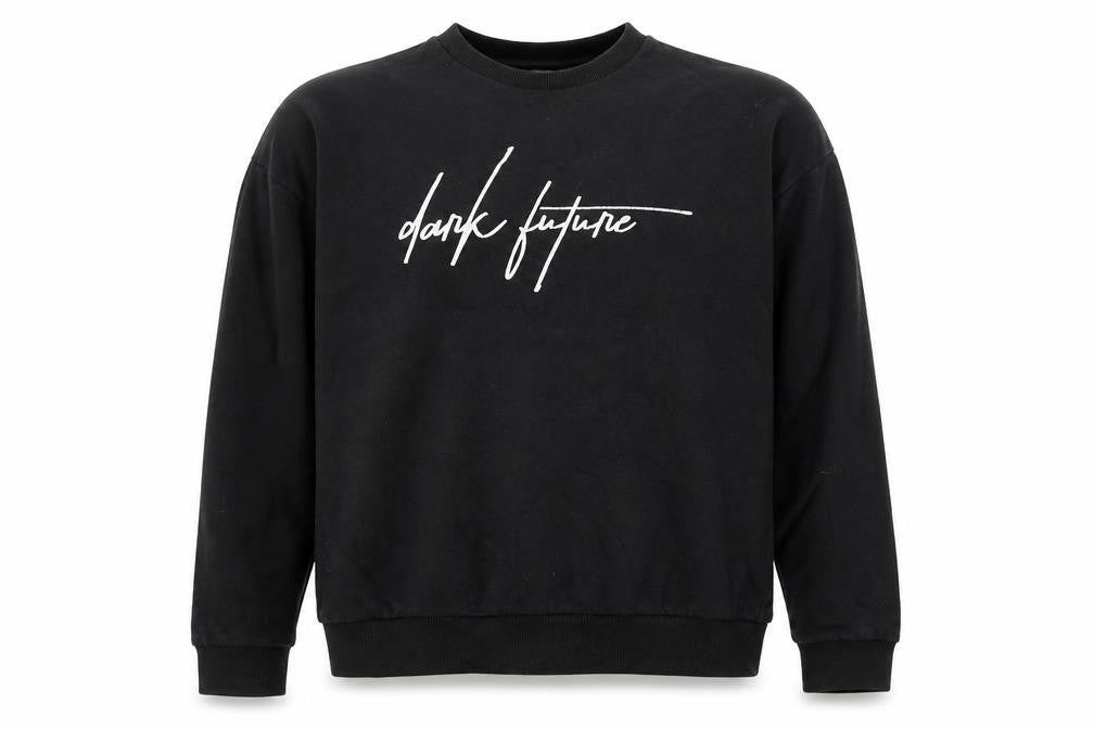 ASOS Men’s Black Sweatshirt M Crew Neck Graphic Print Pullover
