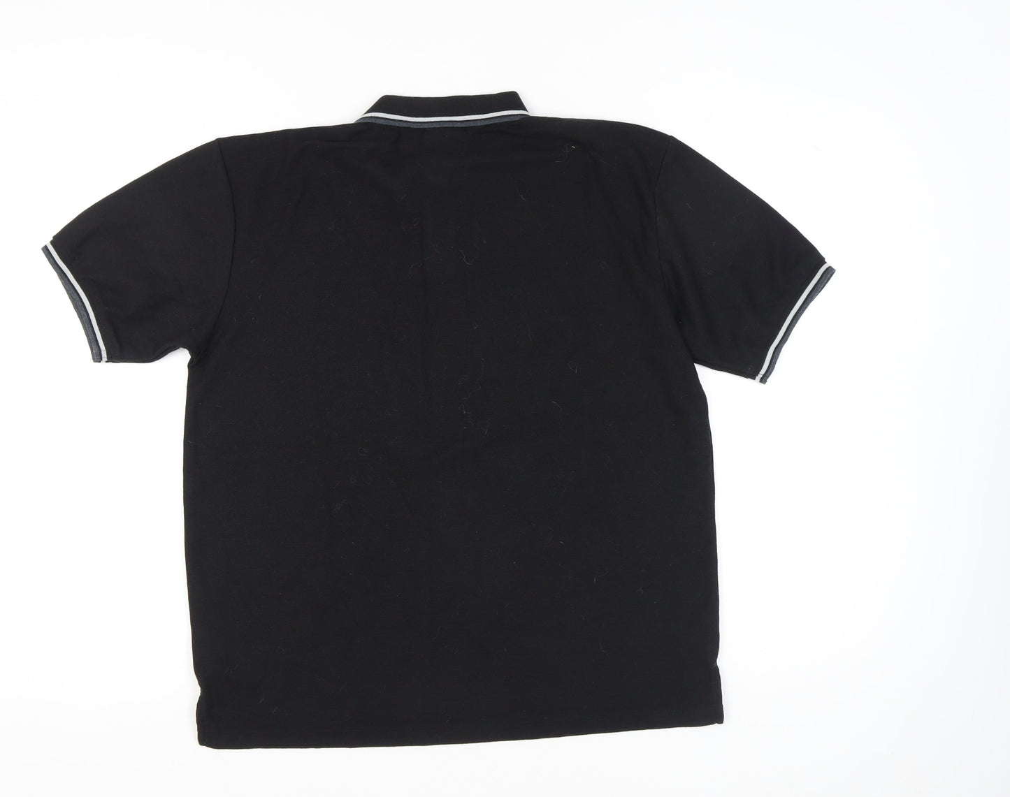 Slazenger Men’s Black Polo Shirt L Regular Fit Short Sleeve Sports