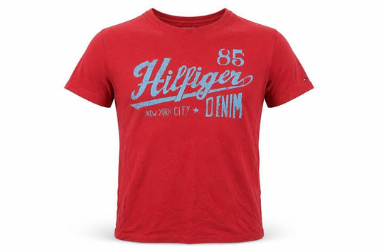 Tommy Hilfiger Men’s Red Graphic Print Crew Neck T-Shirt Size L