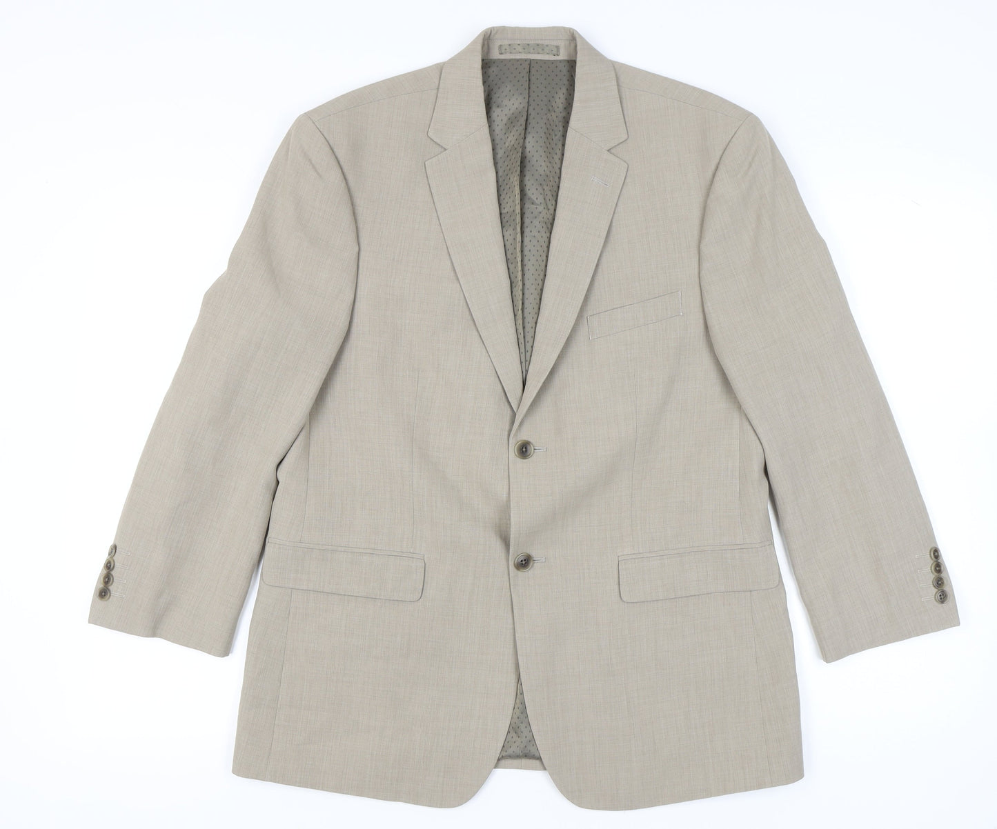 Greenwoods Men’s Beige Regular Fit Blazer Jacket 40R Single-Breasted