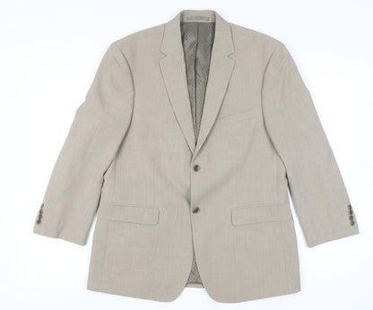Greenwoods Men’s Beige Regular Fit Blazer Jacket 40R Single-Breasted