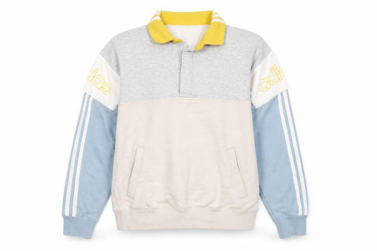 Adidas Women’s Colourblock Sweatshirt Small Grey Blue Beige Logo