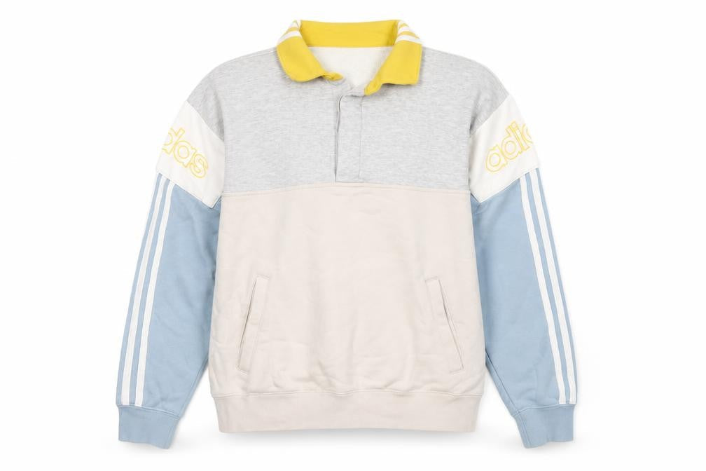 Adidas Women’s Colourblock Sweatshirt Small Grey Blue Beige Logo